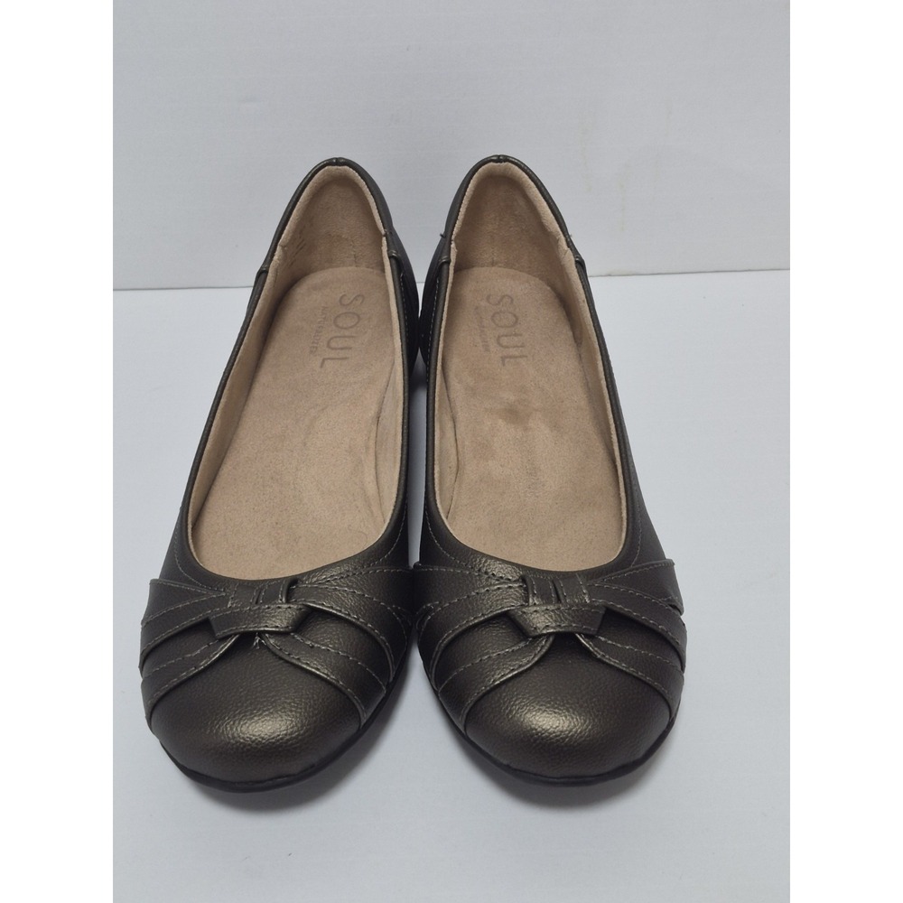Natural Soul Womens Slip On Flats Green All Thru Comfort Size 10M Preppy Casual
